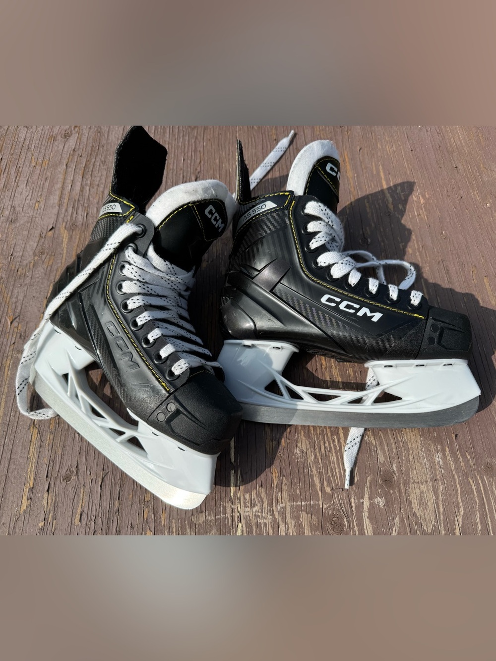 CCM Black and White Ice Hockey Skates Boys